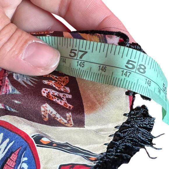 Vintage Scarf Silk Velvet Travel Indie Head Covering Headwrap Packable Vacation - Picture 7 of 8